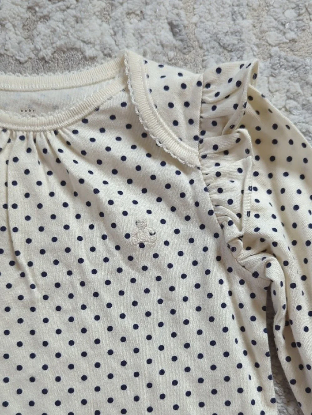 NWT Gap Two-Pack Long-Sleeve Floral & Polka Dot  Bodysuits Size 18-24 Months